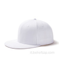 Cappello Snapback aderente personalizzato in bianco